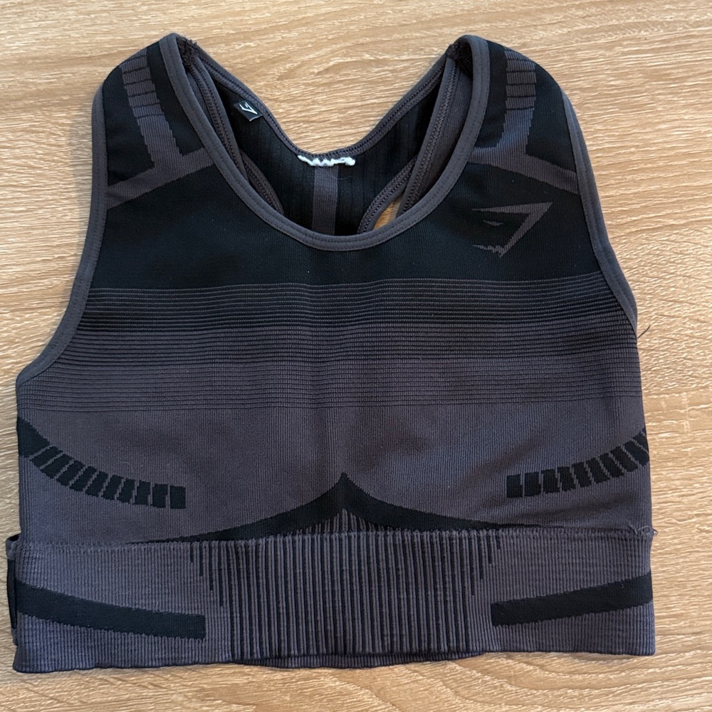 Gymshark Black and Gray Sports Bra